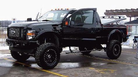 2008 Ford F250 2008 F250, Custom Lifted Trucks, Ford Girl, Super Duty Trucks, Black Truck, Mud Trucks, Built Ford Tough, Jacked Up Trucks, Truck Yeah