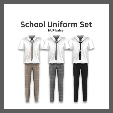 Male School Uniform, Sims 4 Cc Clothes Male, Clothes Uniform, Sims 4 Cc Clothes, Sims 4 Male, Male Sims, Sims 4 Men Clothing, Boys School Outfits, Sims 4 Male Clothes