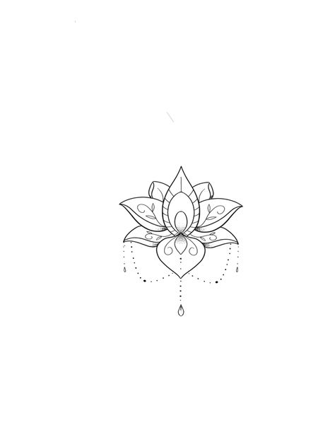 Flower Outline Tattoo, Simple Lotus Flower Tattoo, Beautiful Spine Tattoos, Lotusblume Tattoo, Flower Tattoo Stencils, Lotus Mandala Tattoo, Illusion Tattoos, Optical Illusion Tattoos, Spine Tattoo Ideas