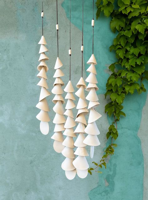 9 Tier One Medium off White Clay Ceramic Wind Chime wind Chime-patio Wedding Gift Wabi Sabi Bell Gift for Her-wedding Bell-couple - Etsy Australia Ceramic Suncatcher, Summer Ceramics, Clay Bells, Ceramic Wind Chimes, Wind Chimes Homemade, Patio Wedding, Pottery Design, Pottery Inspo, Ceramic Bell