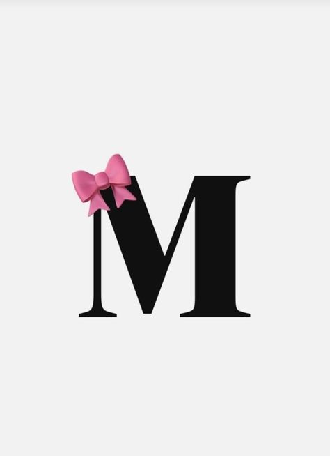 The Letter M Wallpaper, Malak Core, Letters Wallpaper, M Letter Images, Cute Text Quotes, M Wallpaper, Phone Wallpaper Boho, Initial M, Bow Wallpaper