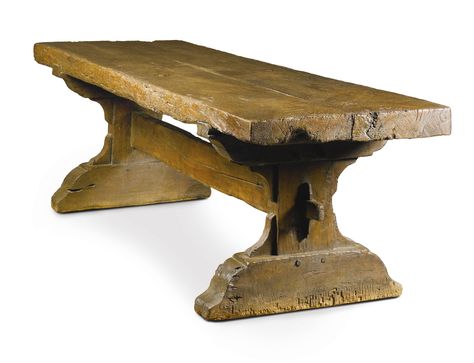 http://www.sothebys.com/en/auctions/ecatalogue/2014/1000-ways-seeing-l14313/lot.139.html Cedar Wood Projects, Early American Furniture, Furniture Construction, Medieval Furniture, Carpentry And Joinery, Refectory Table, Artistic Furniture, Bench Ideas, Woodworking Inspiration