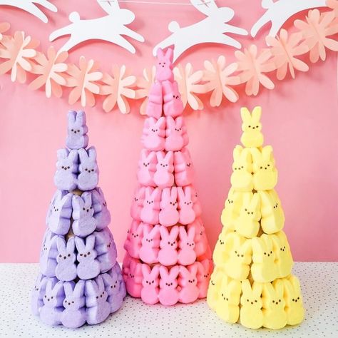 PEEPS® Easter Centerpiece Cones | Peeps Baby Easter Pictures, Peeps Crafts, Marshmallow Bunny, Peeps Easter, Marshmallow Peeps, Easter Centerpiece, Easter Pictures, About Easter, Easter Peeps