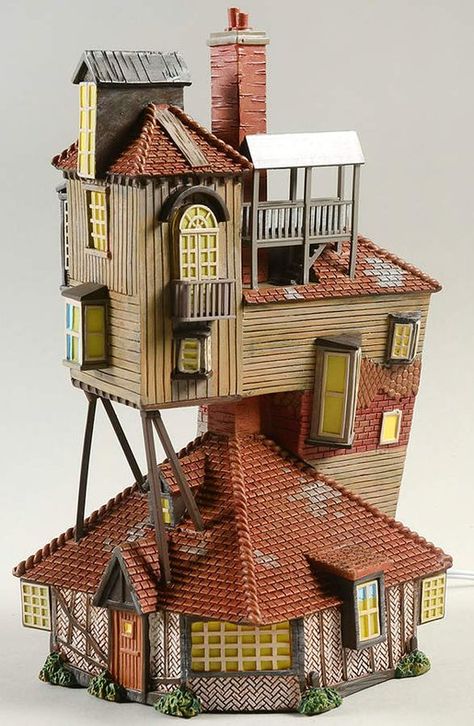 Harry Potter The Burrow - Boxed by Department 56 | Replacements, Ltd. Weasley House The Burrow, Minecraft Harry Potter, Harry Potter The Burrow, The Burrow Harry Potter, Weasley House, Harry Potter Miniatures, Harry Potter Painting, Harry Potter Room Decor, Harry Potter Items