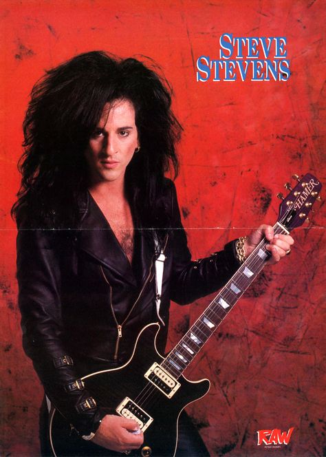 Steve Stevens 80s, Steve Stevens, Steve Vai, Rock Videos, Rock Guitarist, Billy Idol, Conan The Barbarian, Glam Metal, Heavy Metal Music