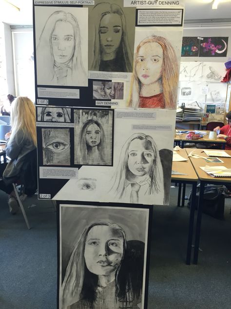 Art & Design National 5 Expressive Portfolio Portraiture Nat 5 Art Expressive, Higher Art Expressive Folio Portraiture, Higher Art Expressive Folio, Folio Ideas, Igcse Art, Leaving Cert, Higher Art, Ap Drawing, Portfolio Art