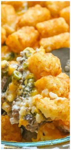 Green Bean Tater Tot Casserole, Beef With Green Beans, Beef Tater Tot Casserole, Creamy Ground Beef, Easy Tater Tot Casserole, Easy Tater Tots, Best Green Bean Casserole, Tater Tot Recipes, Green Bean Casserole Easy