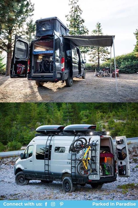 Van Life Vans, Moto Van Build, Camper Vans For Family Of 4, Large Van Conversion, Van Life Family Of 4, Travel Vans Ideas, Camper Van For 4, Family Van Conversion, Off Road Van