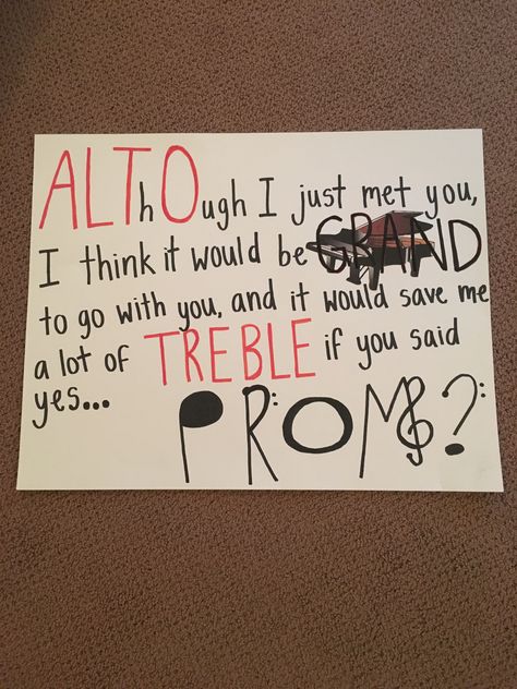 Musical promposal by @qtjen3 Musical Promposal, Sadies Proposal, Cute Promposals, School Dance Ideas, Cute Homecoming Proposals, Cute Prom Proposals, Asking To Prom, Homecoming Posters, Dance Proposal