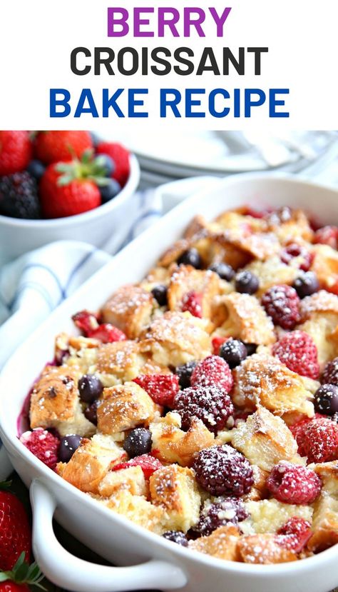 Dunkaroo Dip, Croissant Bake, Easter Brunch Ideas, Berry French Toast, Menu Sarapan Sehat, Overnight Breakfast, Brunch Desserts, Cream Cheese Eggs, Best Breakfast Recipes