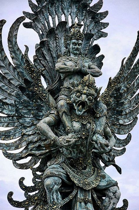 Bedugul Bali, Durga Art, Meso America, Noxus League Of Legends, Indian Temple Architecture, Mythical Birds, Ancient Indian Architecture, Hindu Statues, Indian Sculpture