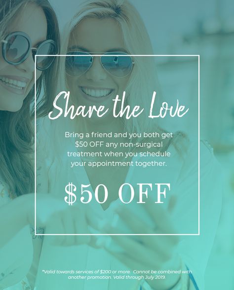 Bring A Friend Promotion, Bring A Friend Promotion Ideas, Refer A Friend Promotion Ideas, Eyebrow Content, Med Spa Marketing, Spa Specials, Promotion Ideas, Spa Marketing, Antiaging Skincare