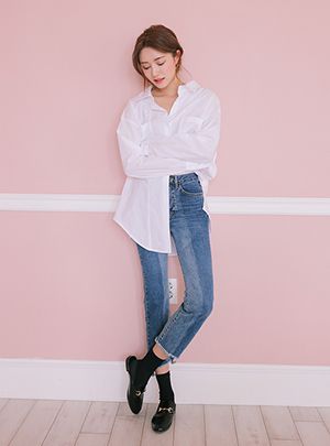 Oversize Polo Outfit, Moda Ulzzang, Korean Fashion Ideas, Polo Outfit, Korean Fashion Outfits, Korean Fashion Women, Korean Fashion Trends, Ulzzang Fashion, Outfit Women