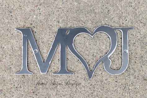 J Letter Images, Letter Combination, Iron Anniversary Gifts, 6th Wedding Anniversary, 6th Anniversary Gifts, Initial Wall, Initial Sign, Valentine Gifts For Husband, 6th Anniversary