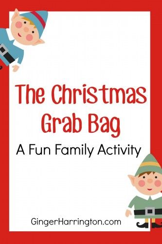 Grab Bag Games, Grab Bag Ideas, Holiday Family Activities, Christmas Gift Games, Family Bag, Christmas Games For Adults, Grab Bag Gifts, Activity Bags, Fun Christmas Games