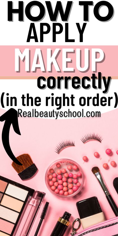 Makeup Application Order, Order To Apply Makeup, Perfect Makeup Tutorial, Basic Makeup Kit, Jaclyn Hill Makeup, Full Makeup Tutorial, Corrective Makeup, Drugstore Makeup Tutorial, Eye Makeup Application