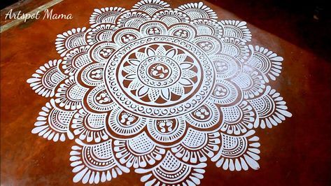 Jhoti Chita Design, Very Easy Rangoli Designs, Rangoli Designs Photos, Rangoli Designs Simple Diwali, Alpona Design, Ganesh Art Paintings, Rangoli Designs Latest, Simple Rangoli Designs Images, Simple Rangoli Border Designs