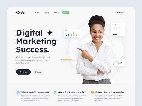 Digital Marketing Agency Website, Marketing Agency Website, Ui Website, Agency Website Design, Whatsapp Marketing, Digital Marketing Design, Business Website Design, Agency Website, Linkedin Marketing