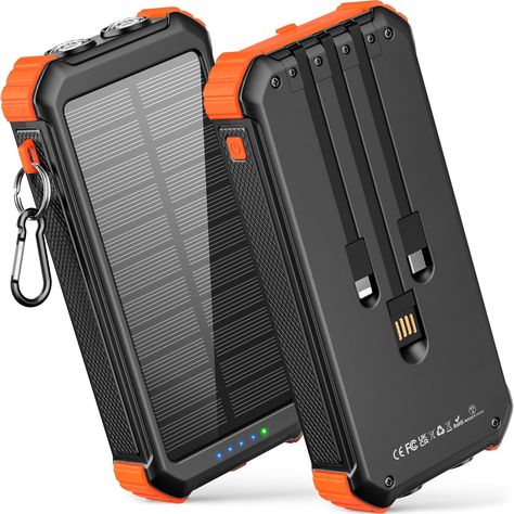 Brand	LATIMERIA
Battery Capacity	45800 Milliamp Hours
Color	Orange
Special Feature	QC 3.0 Fast Charging, 45800 mAh Huge Capacity, 2 LED Multi-modes Flashlights, Short Circuit & Over Charging Protection, Built In 3 Cables (USB-A Lightning USB-C)QC 3.0 Fast Charging, 45800 mAh Huge Capacity, 2 LED Multi-modes Flashlights, Short Circuit & Over Charging Protection, Built In 3 Cables (USB-A Lightning USB-C)
Voltage	5 Volts (DC) Phone Power Bank, Bright Led Flashlight, Portable Phone Charger, Solar Power Bank, External Battery, Portable Solar Panels, Portable Power Bank, Solar Charger, Portable Charger