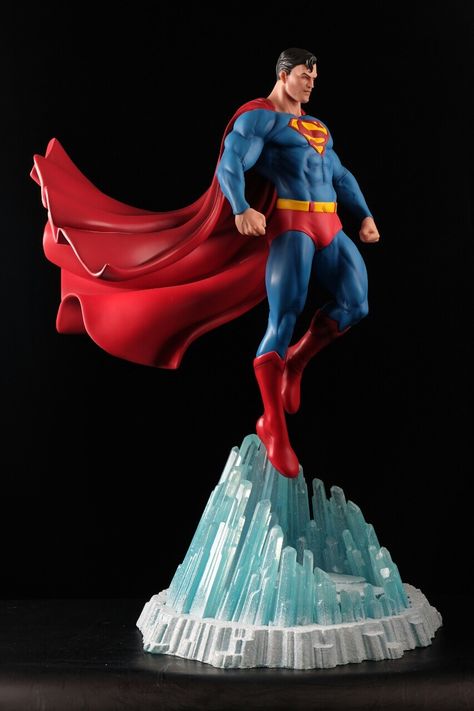 ArtStation - 1/4 Superman Statue Printed and painted!, Daniel Bel Superman Statue, Evil Superman, Superman Figure, Superman Action Figure, Superman Artwork, Marvel Statues, Michael Crawford, Character Statue, Superman Man Of Steel