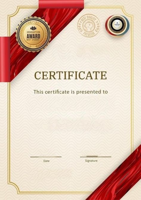 Sports Certificate Design, Graduation Certificate Design, Awards Certificates Design, Certificate Model, Certificate Layout, Student Certificates, Graduation Frame, Certificate Of Achievement Template, Logo Design Mockup