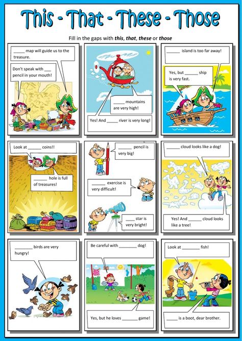 Demonstratives interactive and downloadable worksheet. Check your answers online or send them to your teacher. Grammar For Kids, English Grammar Worksheets, English Games, Grammar Activities, English Worksheets For Kids, Kids English, English Language Teaching, English Lessons For Kids, English Activities