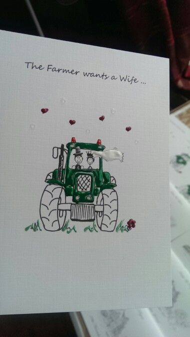 Farmers Wedding, Cow Wedding Invitations, Farm Wedding Invitations, Farmer Wedding Invitations, Tractor At Wedding, Tractor Wedding Invitations, Farm Wedding Save The Date, Wedding Tractor Pictures, Tractor Wedding