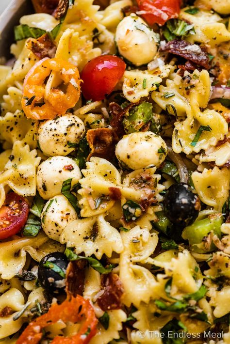 Salad With Bocconcini Cheese, Bocconcini Pasta Salad, Pasta Salad With Banana Peppers, Sicilian Pasta Salad, Recipes With Bocconcini, Pasta Salad Recipes With Italian Dressing, Bocconcini Recipes, Italian Dressing Pasta, Bocconcini Salad