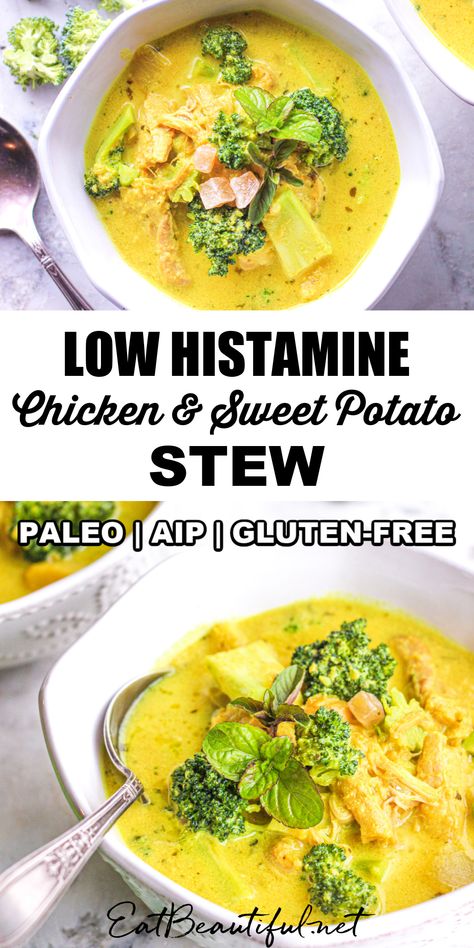 Low Histamine Chicken Soup, Gluten Free Nightshade Free Recipes, Low Histamine Slow Cooker Recipes, Low Histamine Soups, Low Histamine Side Dishes, Low Histamine Instant Pot Recipes, Aip Instant Pot Recipes, Low Histamine Crockpot Meals, Low Histamine Chicken Recipes