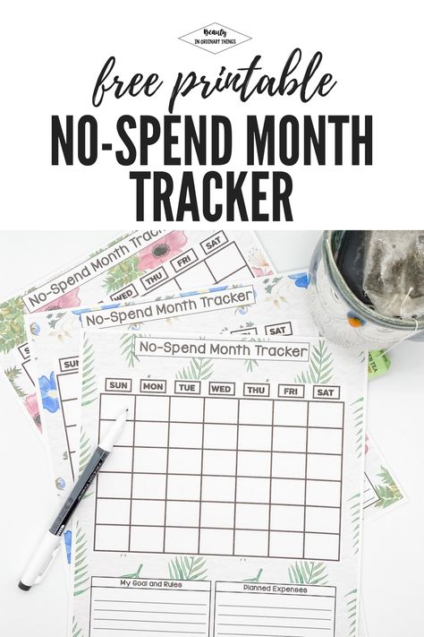 Free Printable No-Spend month tracker Free No Spend Month Tracker, Daily Spending Tracker Free Printable, No Spending Tracker, Monthly Spending Tracker Printable Free, No Spend Month Calendar, No Spend Printable, No Spend Tracker Printable, Financial Tracker Free Printable, No Spend Calendar Free Printables