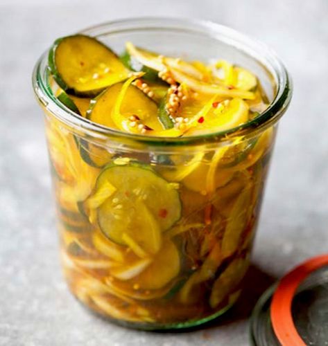 Easy Refrigerator Pickles, Refrigerator Pickle Recipes, Pickles Recipe, Canning Ideas, Spicy Pickles, Refrigerator Pickles, Pickle Butter, Homemade Pickles, Simple Sandwiches