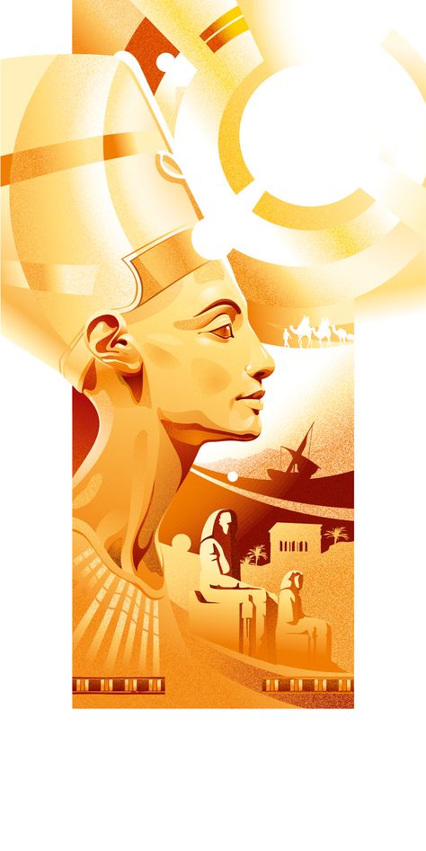 Egyptian Queen Tattoos, Nefertiti Art, Egyptian Poster, Egyptian Drawings, Egyptian Painting, Egyptian Design, Egypt Tattoo, Ancient Egypt Art, Queen Nefertiti