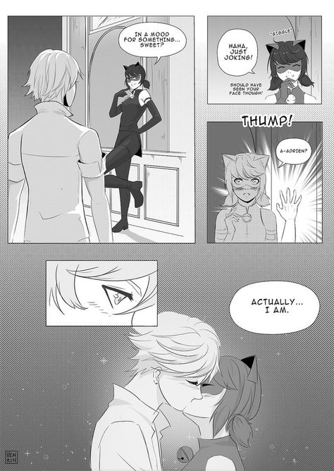 Hey everyone! Frazie here!&nbsp; I have some fan art for ghostgirl19! She(I think) has a fan-fic of miraculous ladybug which I adore!&nbsp; The summary(no spoilers) Chat Noir is actually a criminal... Comics Ladybug, Desenhos Love, Ladybug Und Cat Noir, Mlb Comics, Miraculous Ladybug Kiss, Marinette Ladybug, Ladybug Miraculous, Ladybug Art, Ladybug And Cat Noir