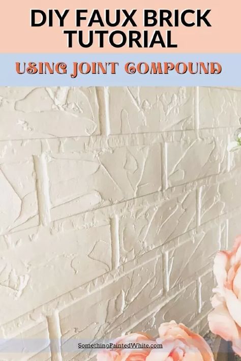 Informative DIY Faux Brick Tutorial | Hometalk Fabric On Walls, Galvanized Wall Planter, Fake Brick Wall, Diy Faux Brick Wall, Diy Brick Wall, Faux Brick Backsplash, Fake Brick, Faux Brick Wall, Brick Accent Wall