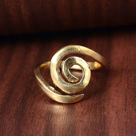 Double Spiral Ring, Brass Rings Handmade, Spiral Rings Gold, Gaia Statue, Wired Ring, Gold Wire Ring, Spiral Jewelry, Wire Jewelry Rings, Zodiac Rings