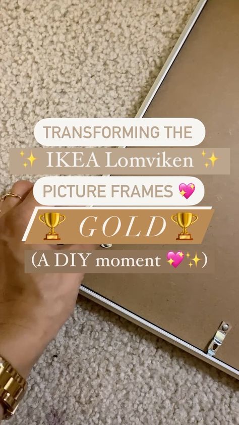 maya_exclusively on Instagram: If you are not trying to pay $20+ per gold frame with a NICE mat, I’ve got a quick IKEA hack for you 😘💖✨🏆 #ikeahacks #ikeadecor @ikea… Ig Reels, Ikea Decor, Ikea Hack, Gold Frame, Picture Frames, Frame, On Instagram, Gold, Instagram