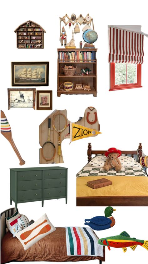 Boy room with camp and canoe theme Camp Theme Bedroom, Camping Theme Bedroom, Big Kid Bedroom, Boys Camp, Camp Theme, Theme Bedroom, Boy’s Room, Camping Theme, Boys Bedrooms