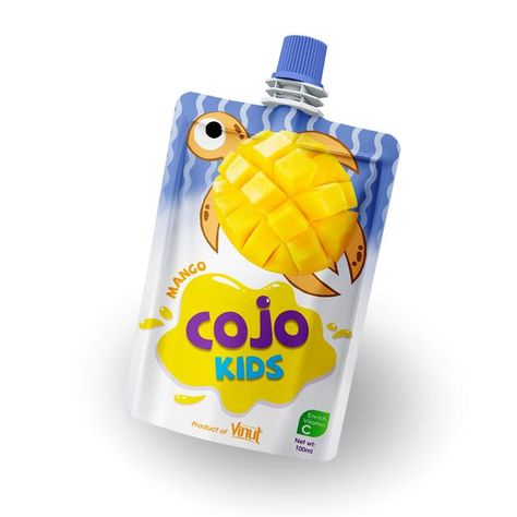 Kids Juice Packaging, Kids Drink, Drink Pouches, Kids Juice, Aloe Vera Drink, Juice Branding, Juice Packaging, Smoothies For Kids, Kid Drinks