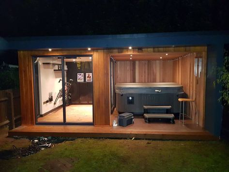 Hot Tub Shelters, Garden Pergolas, Hot Tub House, Hot Tub Room, Hot Tub Patio, Hot Tub Gazebo, Sauna House, Diy Hot Tub, Tub Enclosures