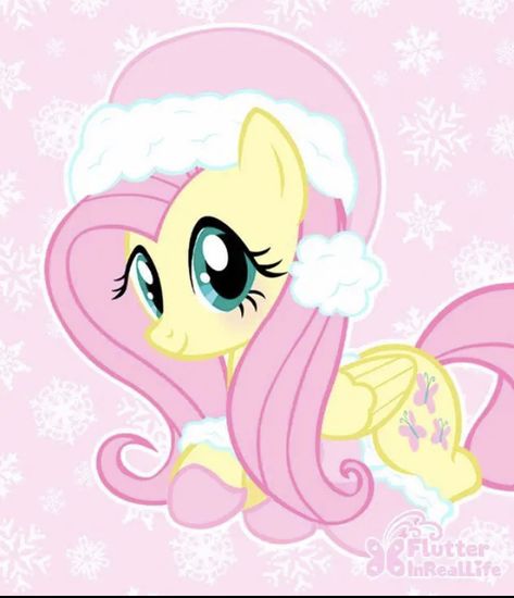 Pink Kawaii, Christmas Icons, Fluttershy, Christmas Christmas, Christmas, Pink, Kawaii