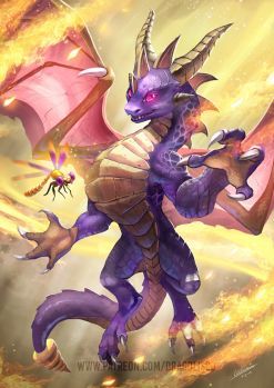 Spyro the Dragon King (small) (117 pieces) Spyro And Cynder, Spyro The Dragon, Dragon King, Dragon Pictures, Dragon Artwork, Mythical Creatures Art, Dragon Drawing, Fantasy Dragon, Arte Fantasy