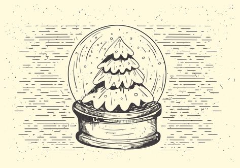 Free Vector Christmas Snow Ball Illustration Snow Ball Illustration, Snow Ball Drawing, Ball Illustration, Christmas Advent Wreath, Christmas Sketch, Ball Drawing, Snow Ball, Lino Prints, Christmas Doodles