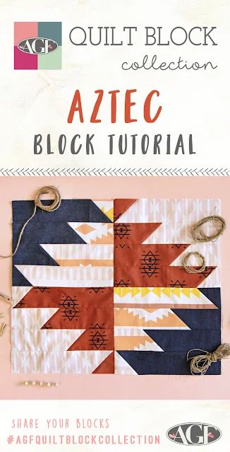 Aztec block tutorial Southwest Quilt Patterns, Aztec Quilt Pattern, Native American Quilt Patterns, American Quilts Patterns, Aztec Quilt, Southwestern Quilts, Native American Quilt, Southwest Quilts, Cowboy Quilt