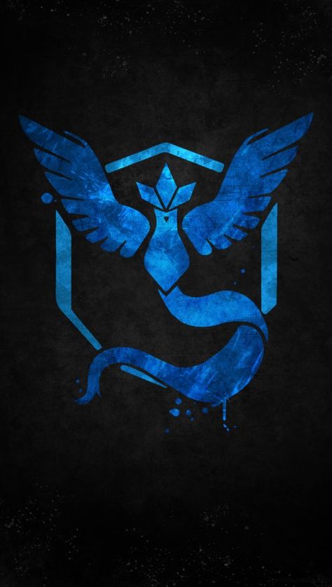 Pokemon Go Team Mystic, Mystic Wallpaper, Team Mystic, Pokemon Blue, Cool Pokemon Wallpapers, Hedgehog Art, Pokemon Teams, Team Blue, Gaming Wallpapers