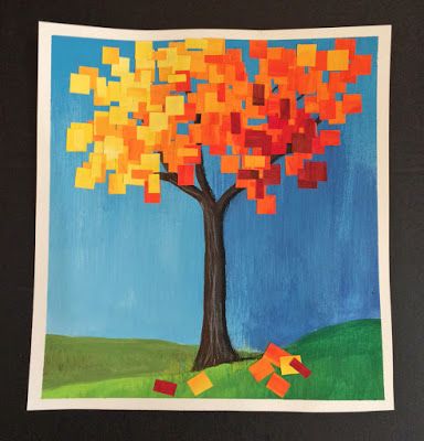 Autumn Collage Tree | that artist woman | Bloglovin’ 4th Grade Art Lessons Fall, Kindergarten Fall Art, Collage Tree, Fall Filter, Autumn Collage, Boom Kunst, Tree Collage, First Grade Art, Tree Project