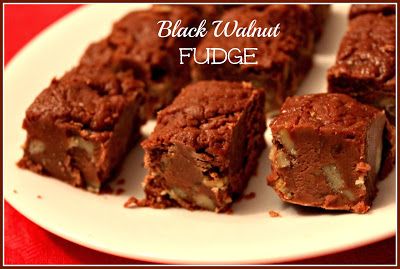 Sweet Tea and Cornbread: Old Fashioned Black Walnut Fudge! Black Walnut Fudge Recipe, Black Walnut Fudge, Black Walnuts Recipes, Black Walnut Cake, Walnut Fudge Recipe, Old Fashioned Fudge, Classic Southern Recipes, Homemade Fudge Recipes, Walnut Fudge