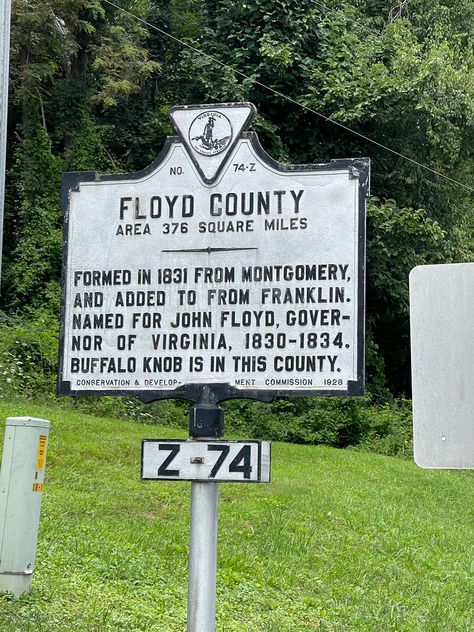 Historic Sign Floyd County. Tuggles Gap, Virginia. Floyd County, Historical Maps, Vintage Photo, Historic Buildings, Vintage Photos, Monument, Virginia, Markers, Gap