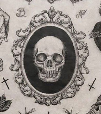 Cameo Tattoo, Victorian Tattoo, Collage Tattoo, Coffin Tattoo, Mirror Tattoos, Abstract Tattoo Ideas, Mirror Drawings, Russian Tattoo, Abstract Tattoos