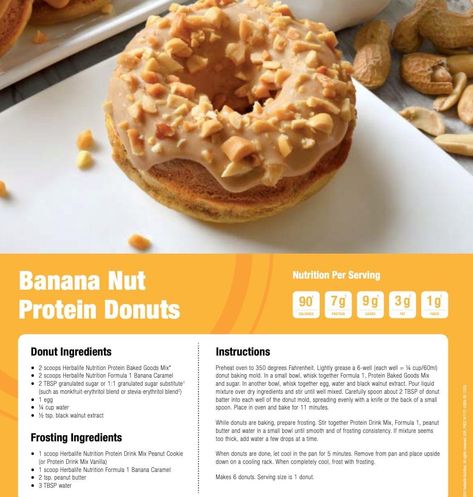 Herbalife Snack Ideas, Herbalife Baked Goods, Herbalife Protein Powder, Protein Cupcakes, Herbalife Diet, Herbalife Protein, Herbalife Nutrition Club, Healthy Protein Bars, Protein Donuts