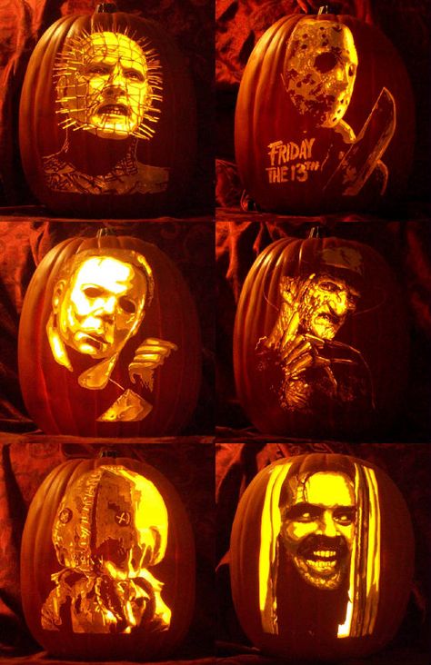 Welcome To The CREEPSHOW — horroroftruant:   Insane Horror... Pumpking Carving Funny, Gory Pumpkin Carving, Hilarious Pumpkin Carving Ideas, Difficult Pumpkin Carving, Horror Movie Pumpkin Carving, Detailed Pumpkin Carving, Character Pumpkin Carving, Craving Pumpkins, Cool Pumpkin Carving Ideas